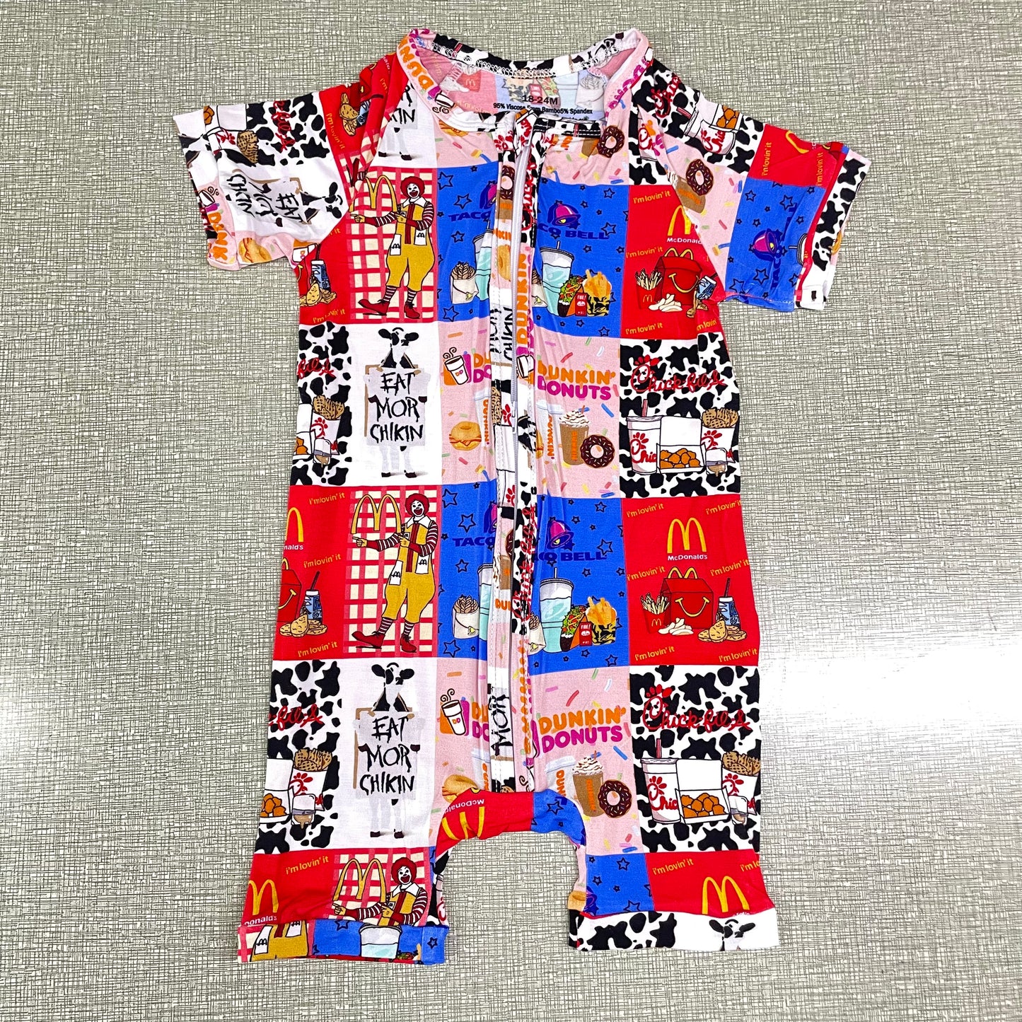 3LLL-0001 High-quality bamboo zippy baby shortie-0001