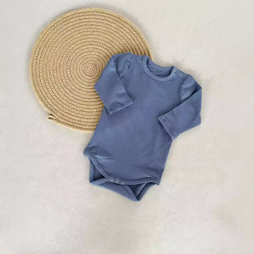3lll&Newborn Baby UnisexCute Knitted Elastic Solid Color Romper Autumn/Winter