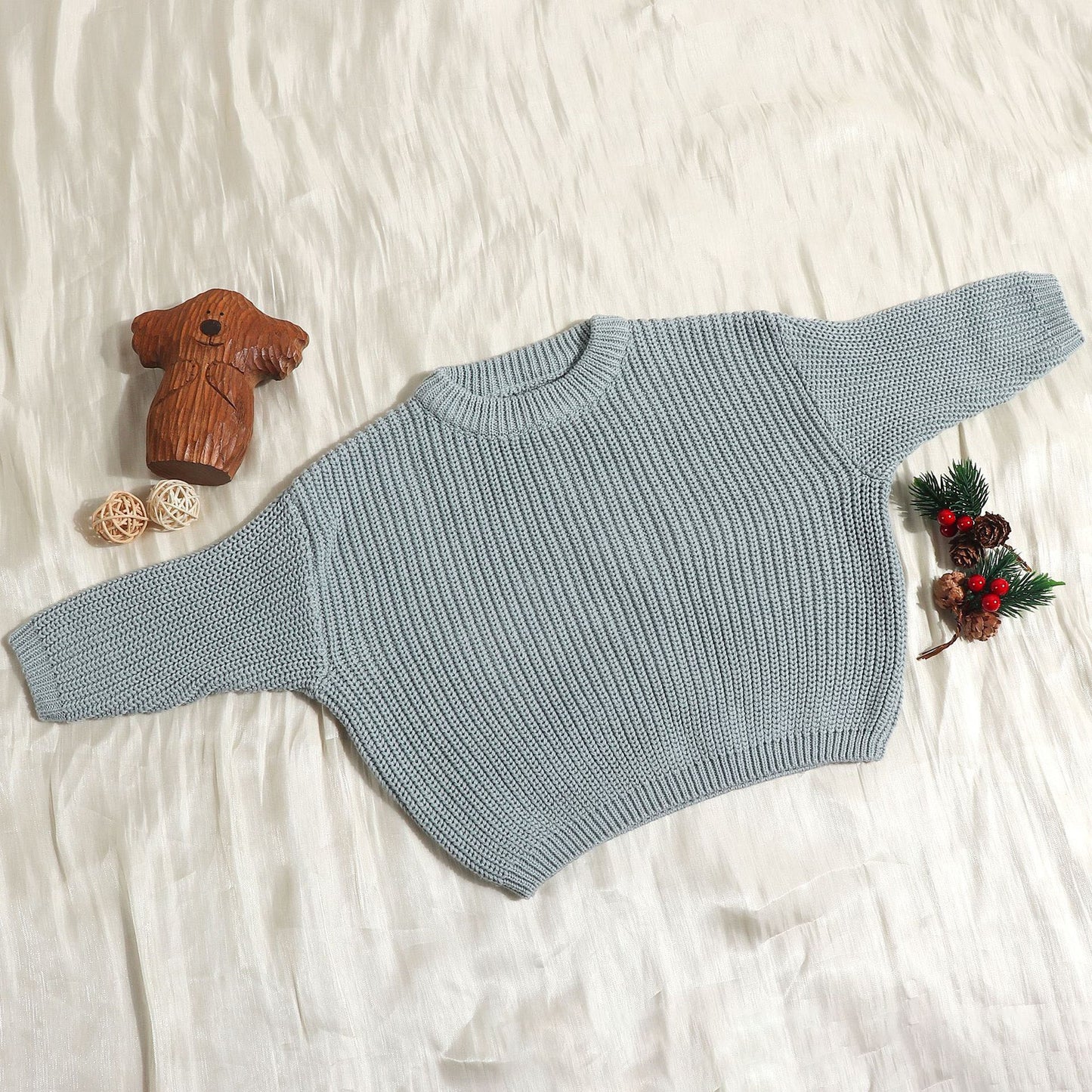 Burst baby sweater loose knit coat boys and girls autumn and winter line