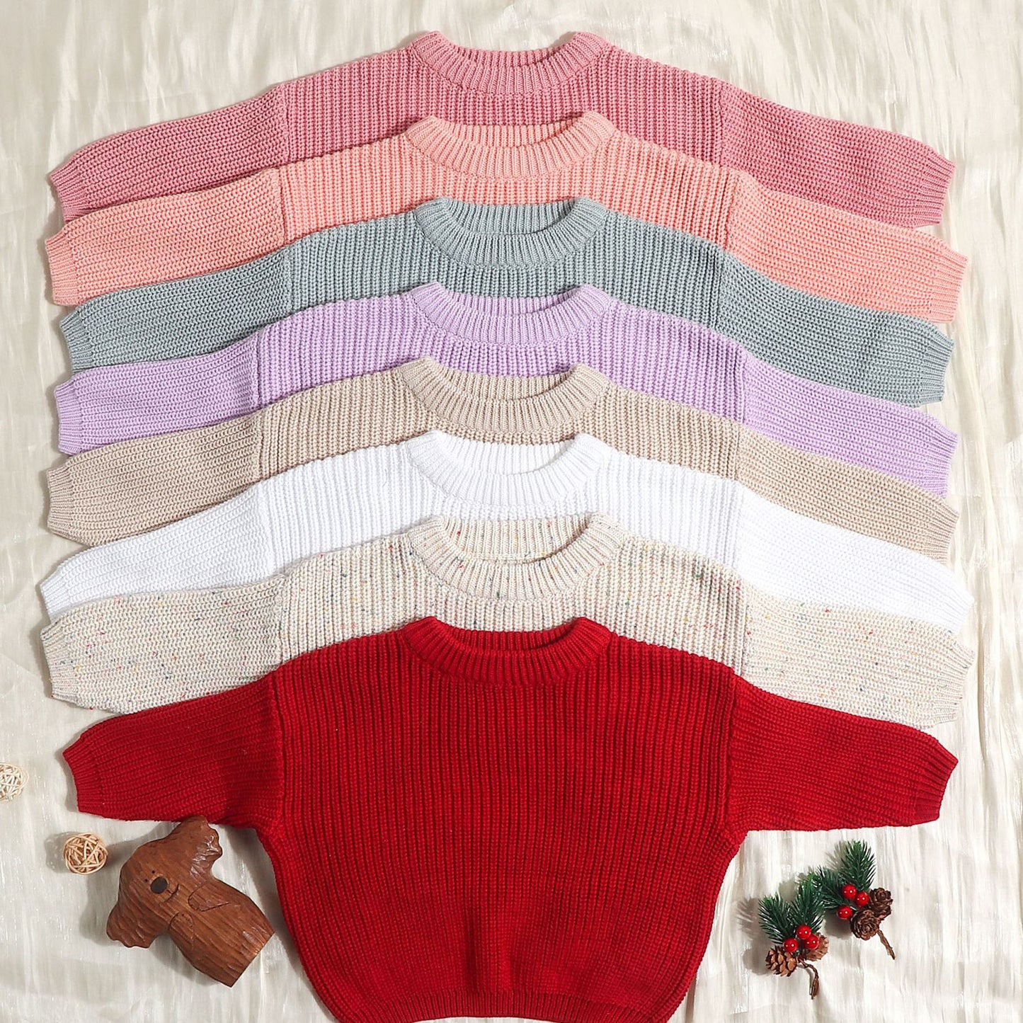 Burst baby sweater loose knit coat boys and girls autumn and winter line