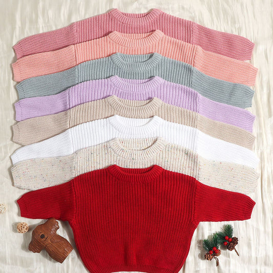 Burst baby sweater loose knit coat boys and girls autumn and winter line