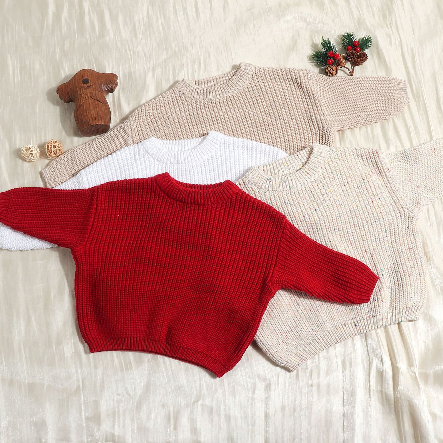 Burst baby sweater loose knit coat boys and girls autumn and winter line