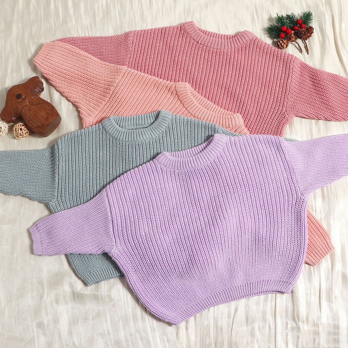 Burst baby sweater loose knit coat boys and girls autumn and winter line