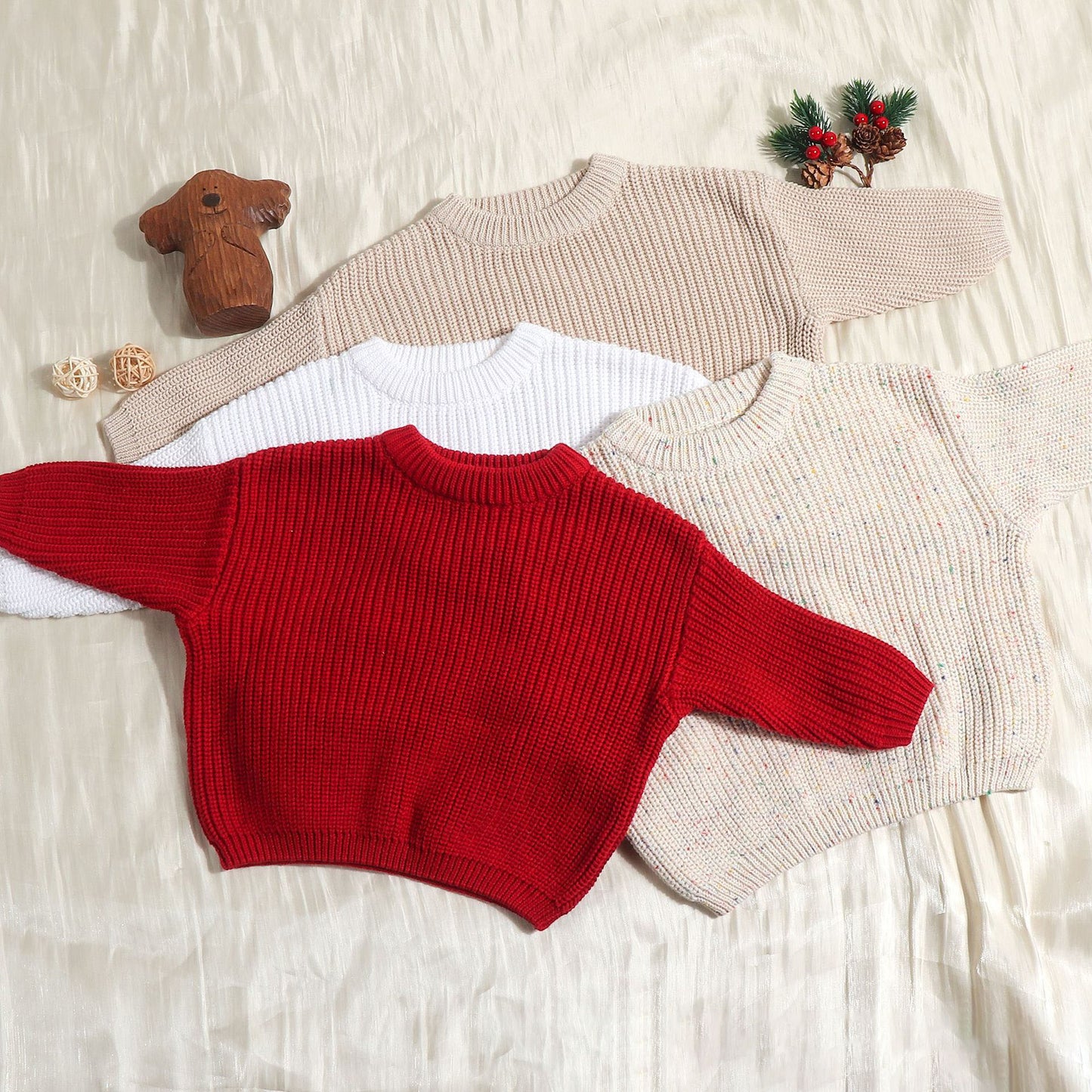 Burst baby sweater loose knit coat boys and girls autumn and winter line