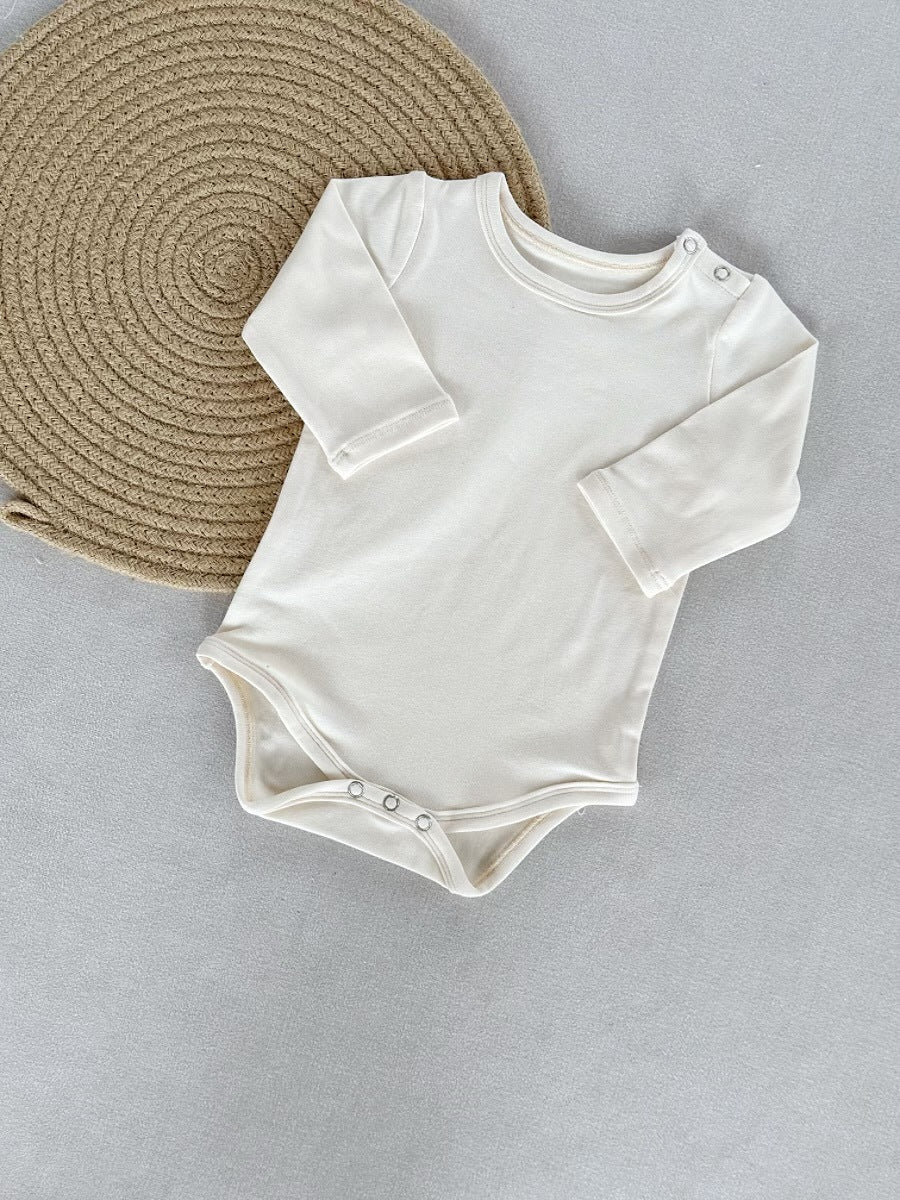 3lll&Newborn Baby UnisexCute Knitted Elastic Solid Color Romper Autumn/Winter