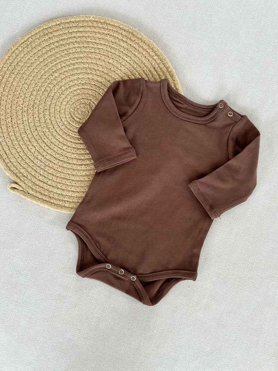 3lll&Newborn Baby UnisexCute Knitted Elastic Solid Color Romper Autumn/Winter