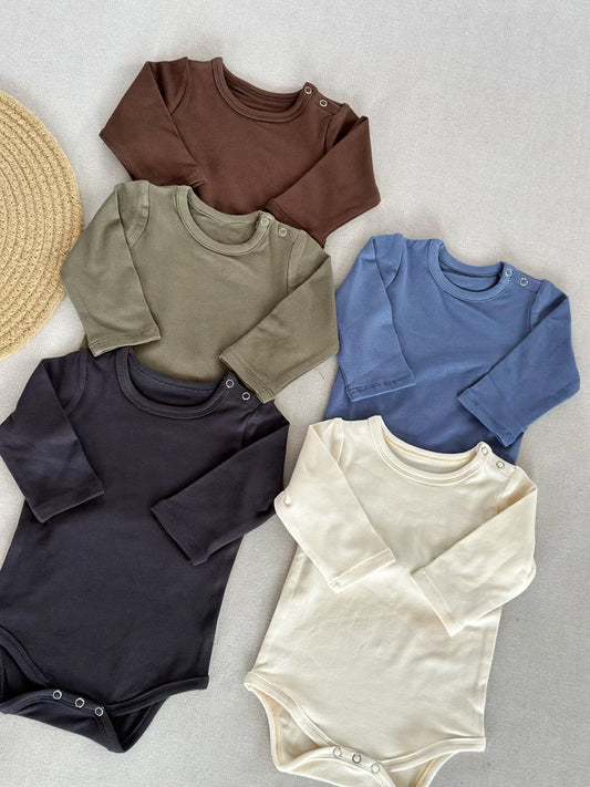 3lll&Newborn Baby UnisexCute Knitted Elastic Solid Color Romper Autumn/Winter